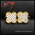 Wholesale fashion alloy yellow small gold earrings for girls